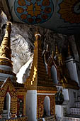 Inle Lake Myanmar. Pindaya, the famous Shwe Oo Min pagoda. The entrance of the cave. 